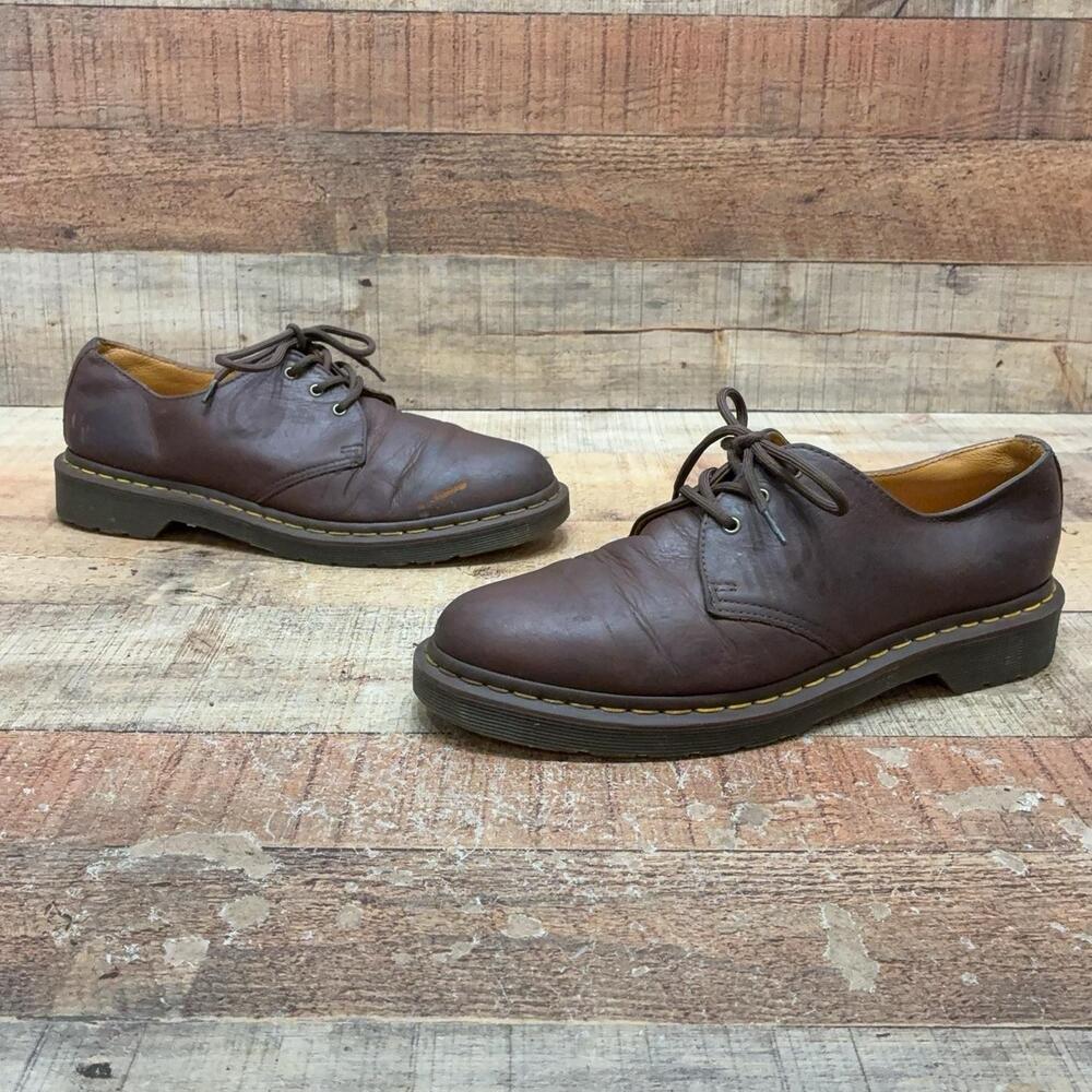 Dr. Martens Shoes Mens Size 9 42 Brown Leather Casual Oxford Lace Up Comfort